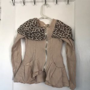 Anthropologie/Moth Wool Zip Up Sweater